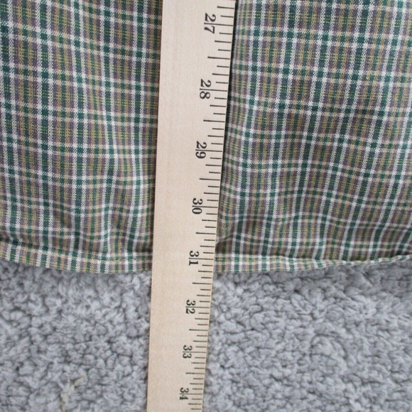 Carhartt Long Sleeve Shirt Gingham Plaid Mens 2XL XXL Green Yellow Western - Picture 12 of 13